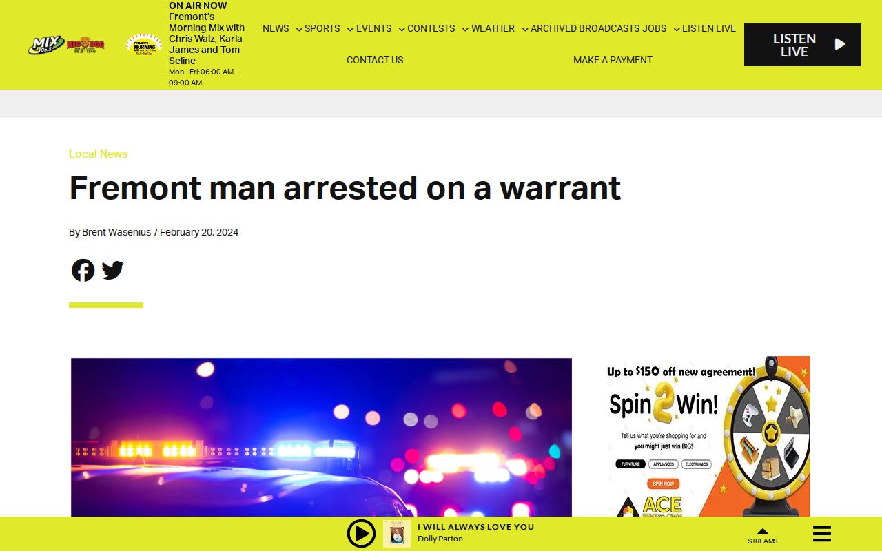 The Best Mix warrant arrest article page