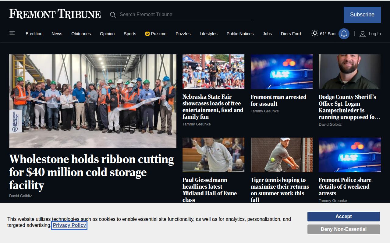 Fremont Tribune local newspaper website