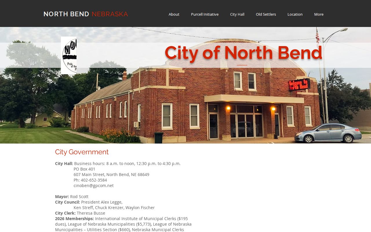 North Bend City Hall source for Dodge County arrest records